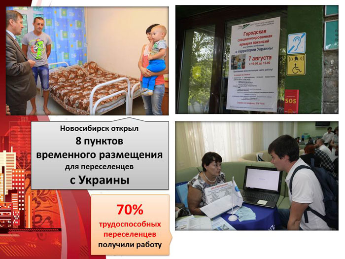 Новосибирск открыл 8 ПВР беженцев из Украины
