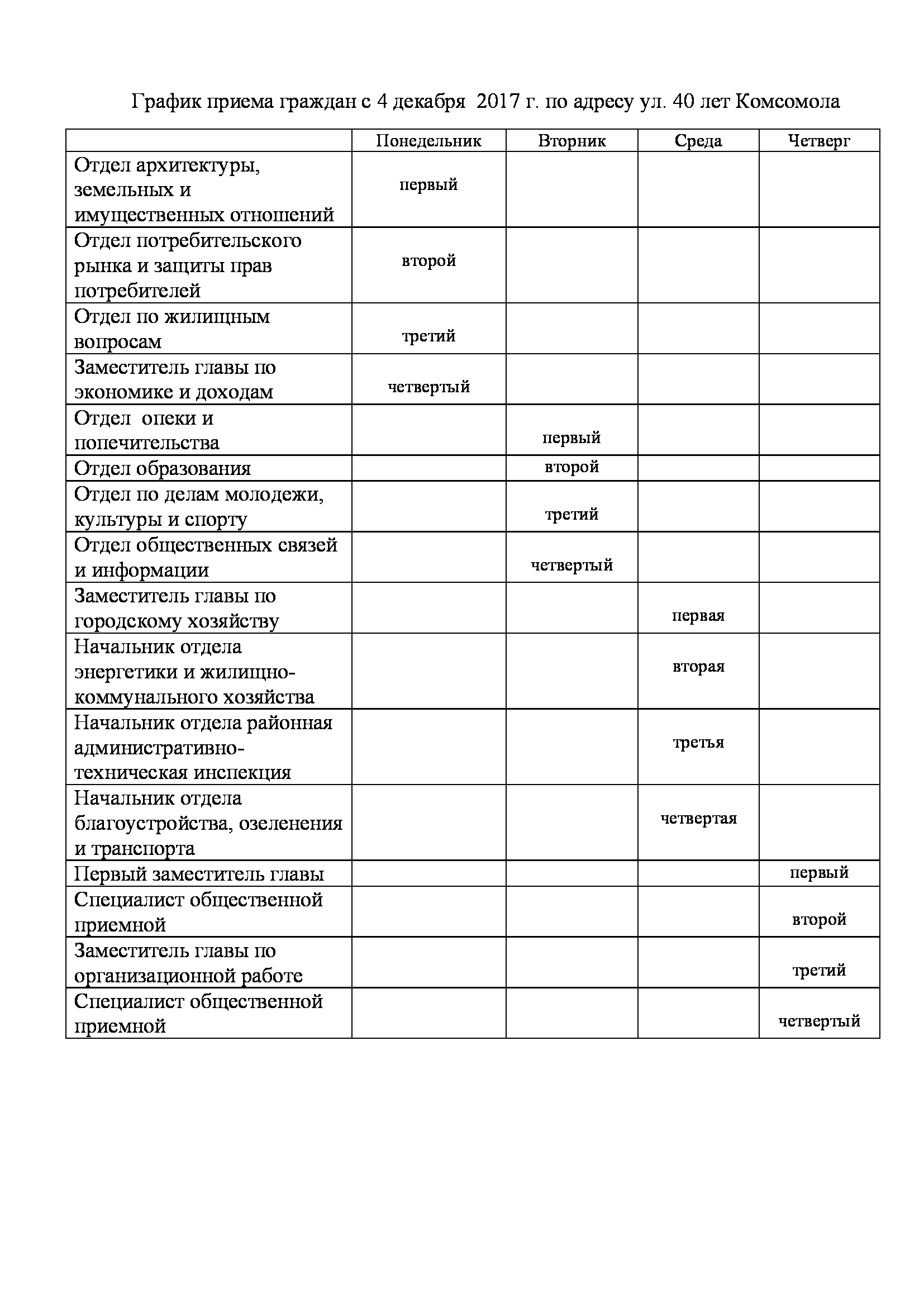 График приема жителей на левом берегу Советского района | Официальный сайт  Новосибирска